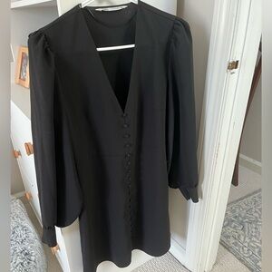 Zara Black Button-Down Dress